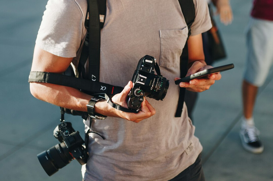filmmaker holding camera