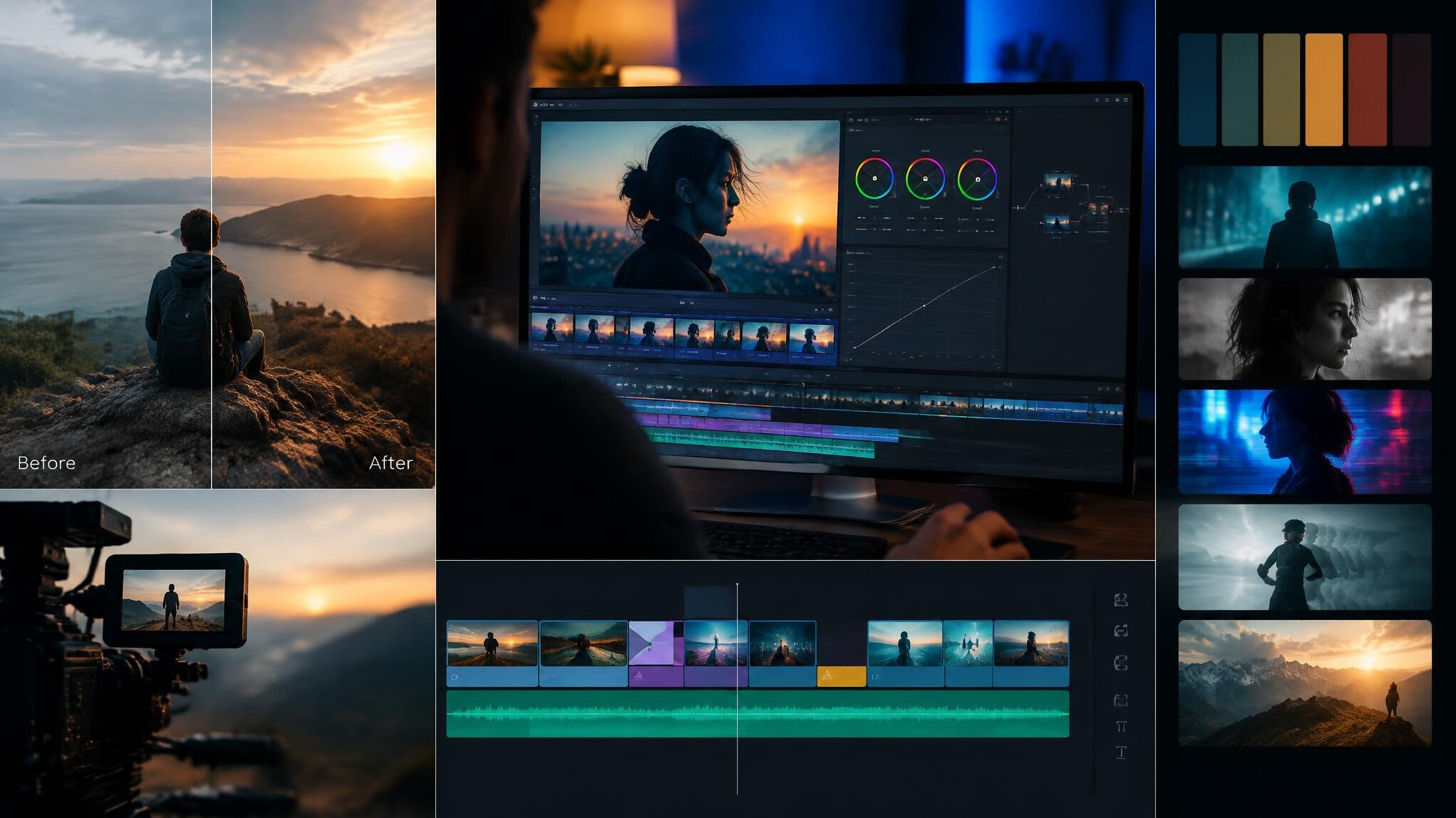color grading in video editor
