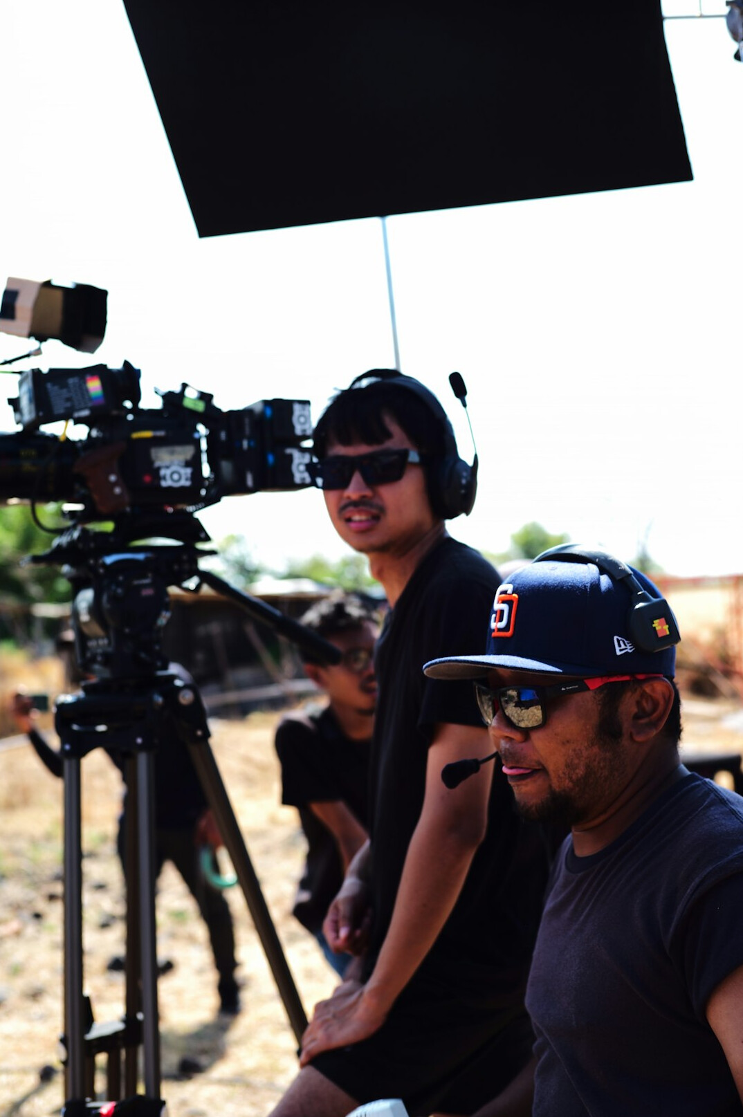 team of video editors collaborating